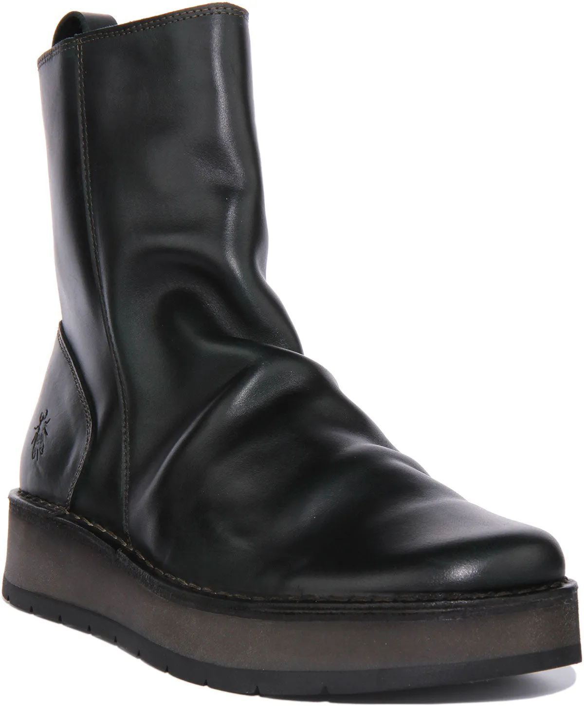 Fly London RENO053 Botines con suela de plataforma para mujer en negro