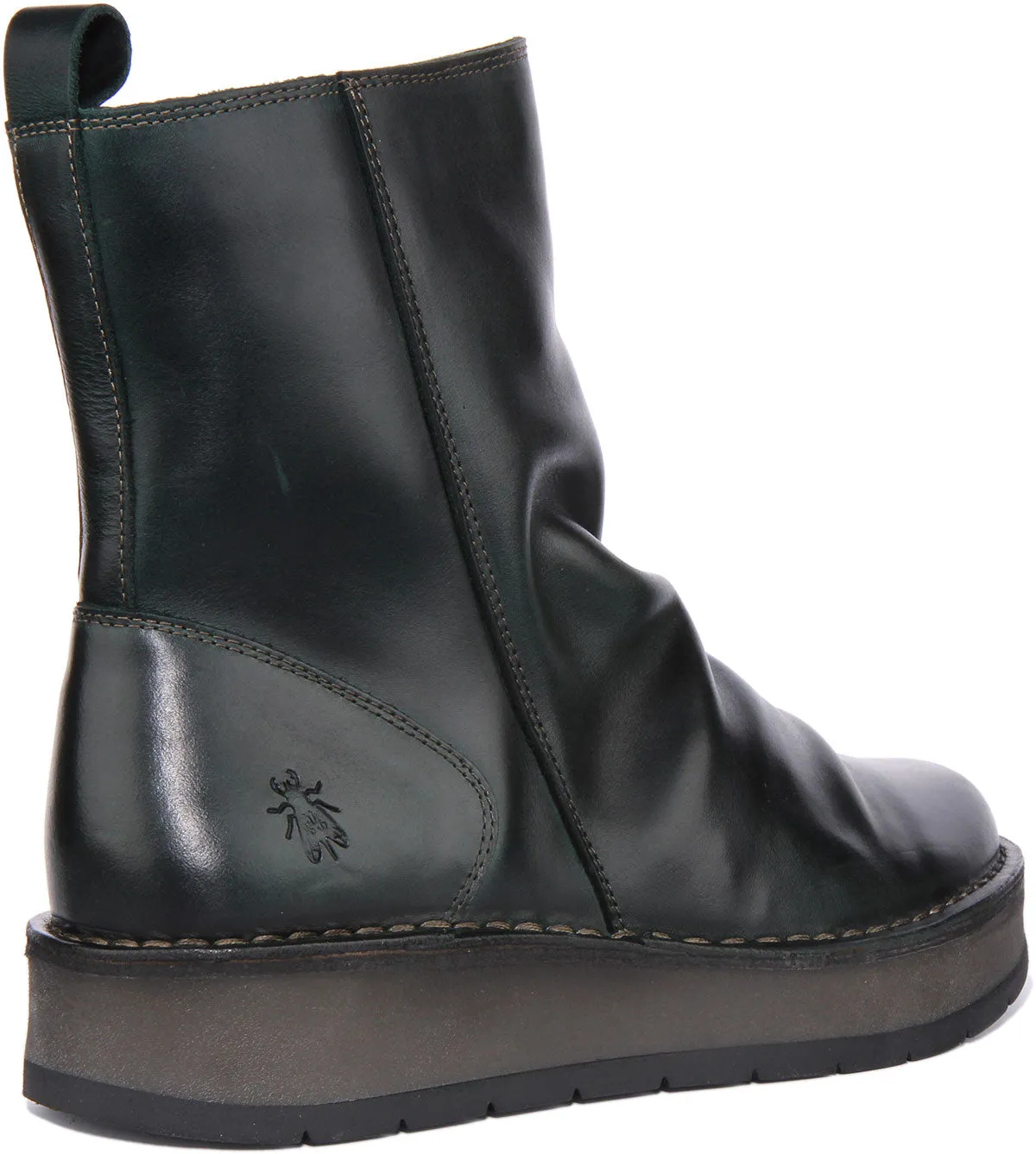 Fly London RENO053 Botines con suela de plataforma para mujer en negro