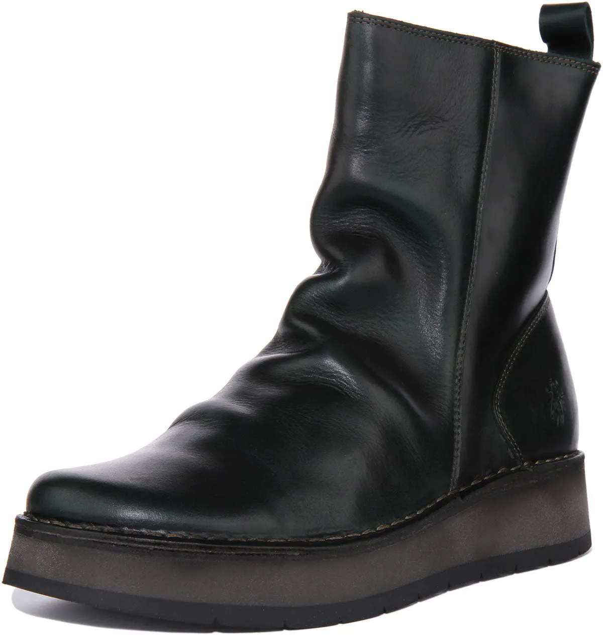Fly London RENO053 Botines con suela de plataforma para mujer en negro