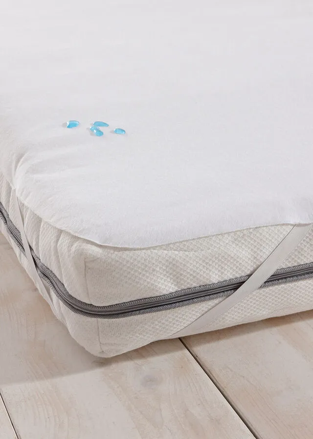 Funda protectora de colchón con gomas elásticas Blanco
