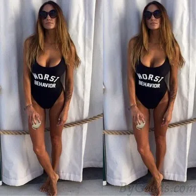 Gather Slim For Women Sexy Printing Swimsuit Siamese Bikini 