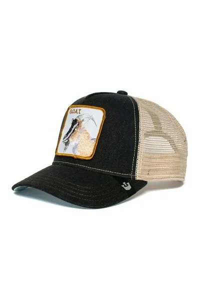 GORRA ANIMALES GOORIN BROS CHARCOALTHE GOAT REJILLA AJUSTABLE CON PARCHE CABRA