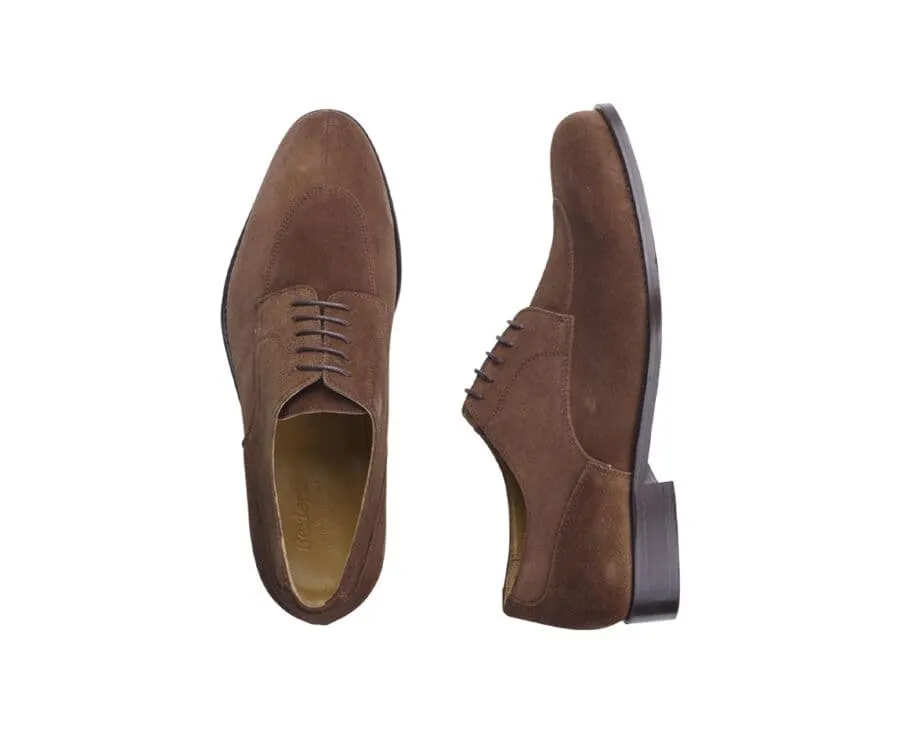 HAVANA SUEDE DERBY SHOES  LEATHER OUTSOLE  PADDINGTON