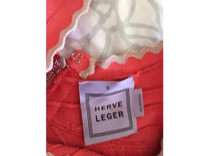 Herve Leger Vestido Coral 