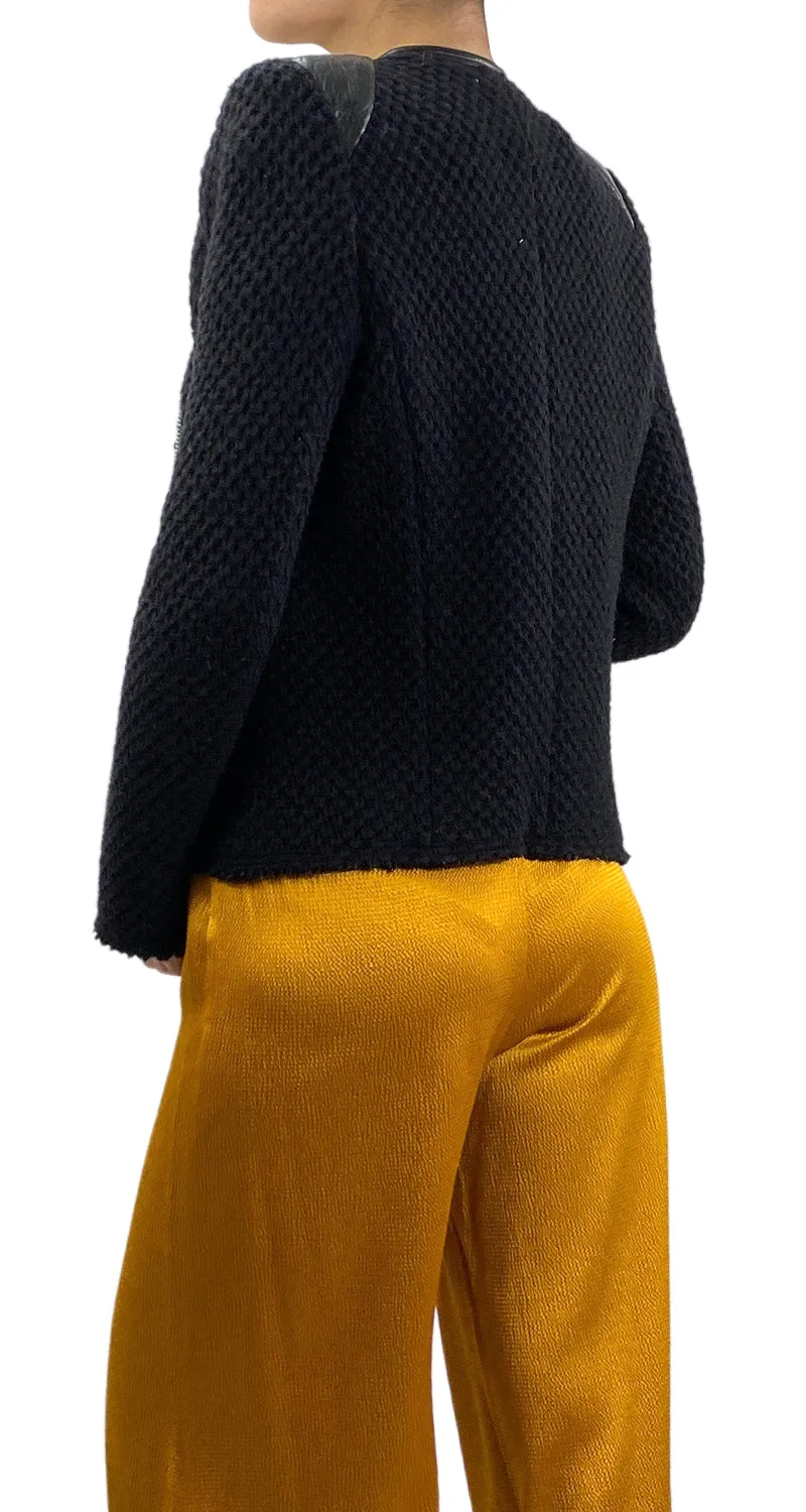 IRO Chaqueta Negra Tejida Lana