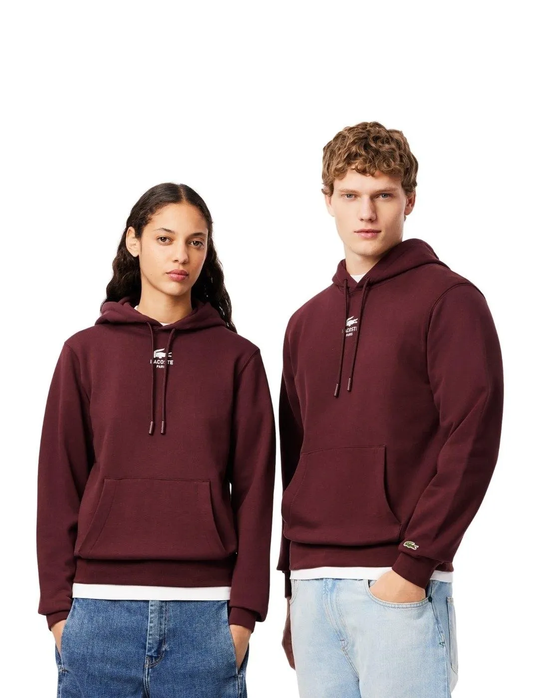 Jerseys, Punto y Sudaderas LACOSTE granate para Hombre.
