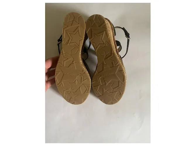 Jimmy Choo Mulas de cuña Negro Beige 
