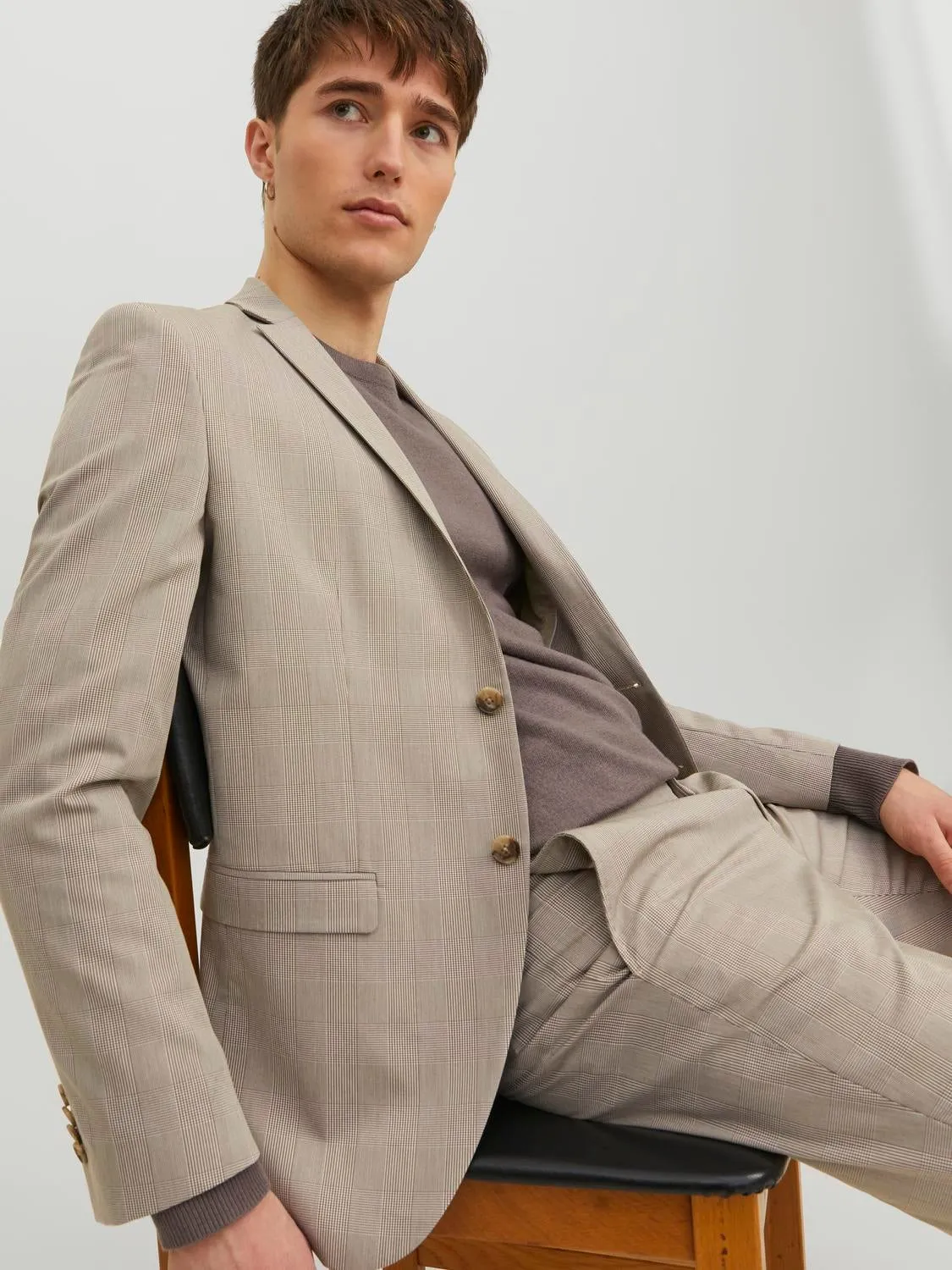 JPRSOLARIS Blazers Corte super slim | Beige | Jack & Jones®