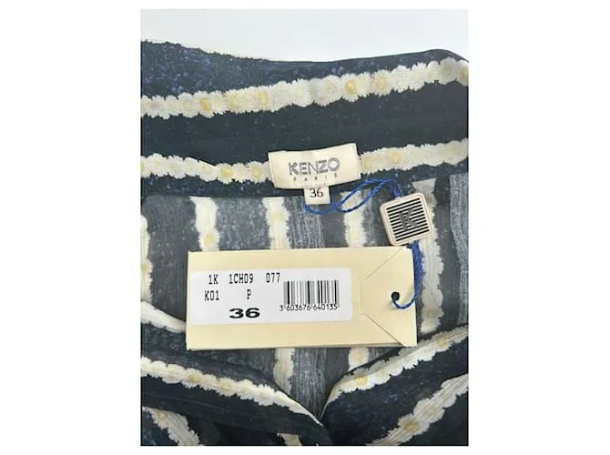 KENZO Camisetas.fr 36 Seda Negro 