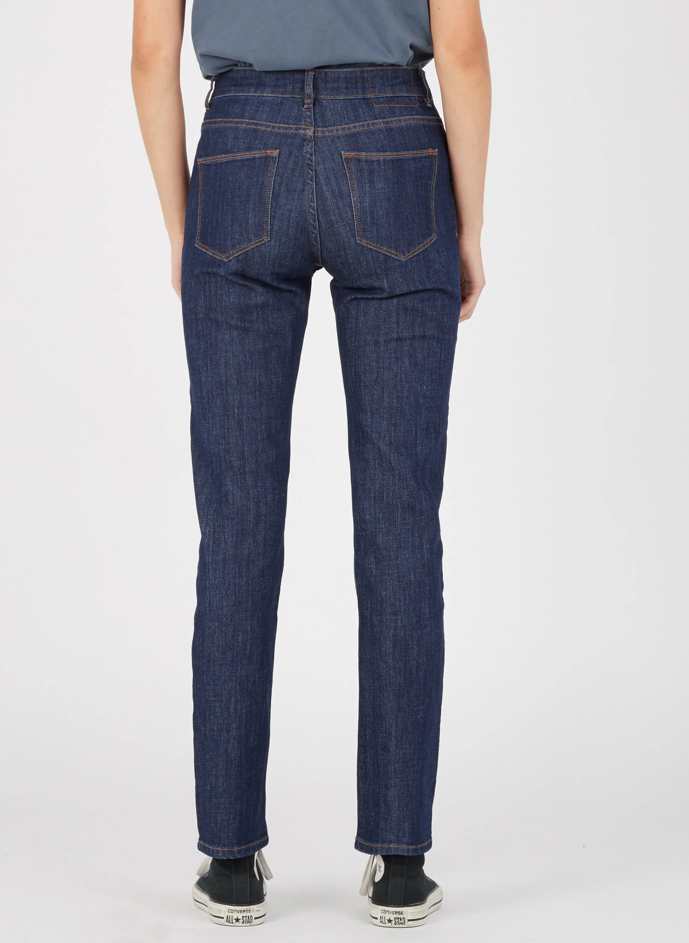 LAB DIP JOAN  VAQUERO SKINNY OSCURO DE TALLE ALTO EN AZUL