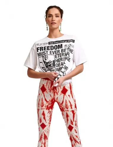 LEGGINGS TIEDYED BLANCO Y ROJO