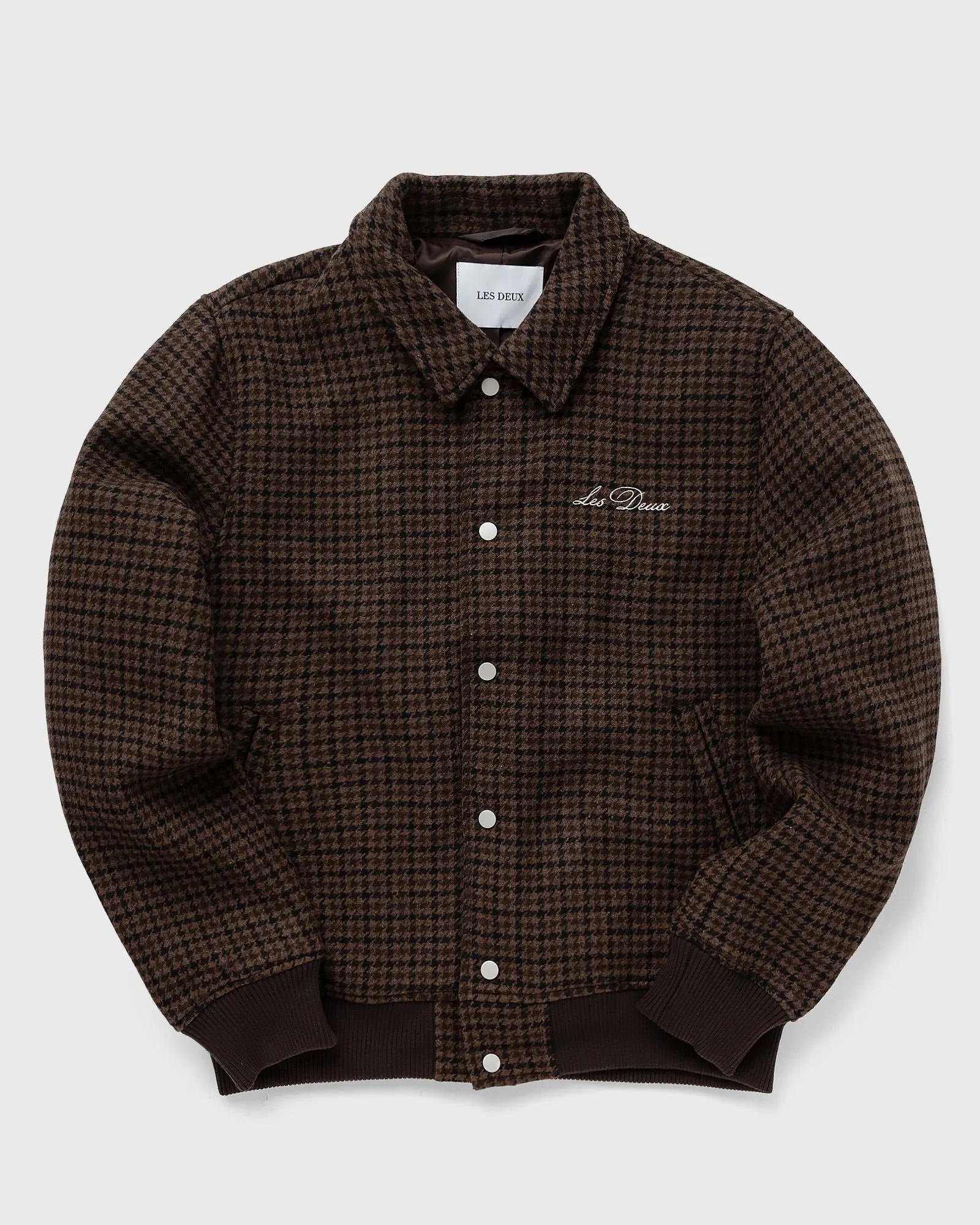Les Deux Varsity Houndstooth Wool Jacket
