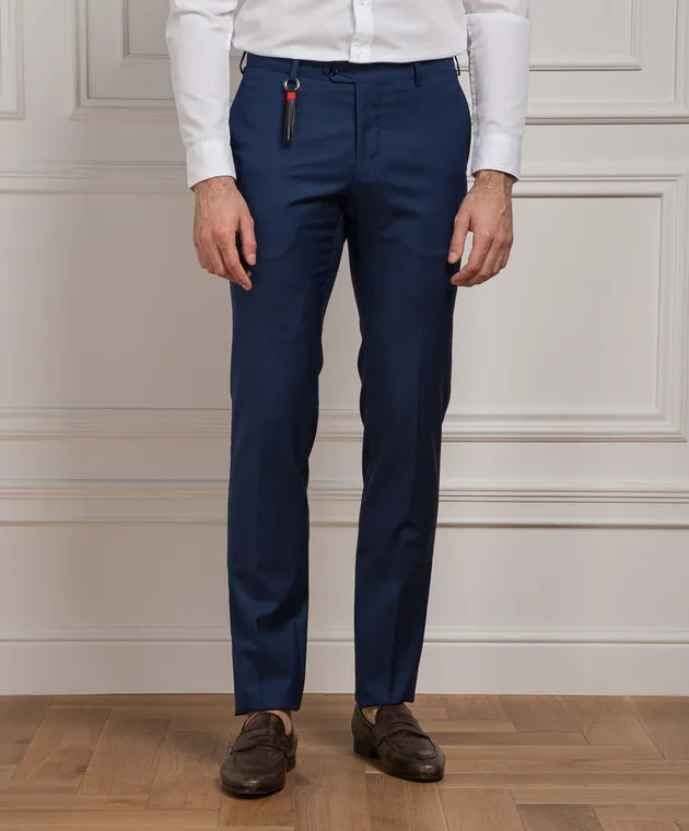 Marco Pescarolo Blue pants made of wool