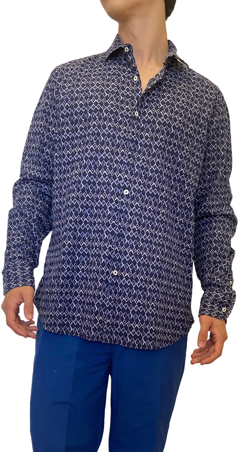 MASSIMO DUTTI Camisa Estampado Azul