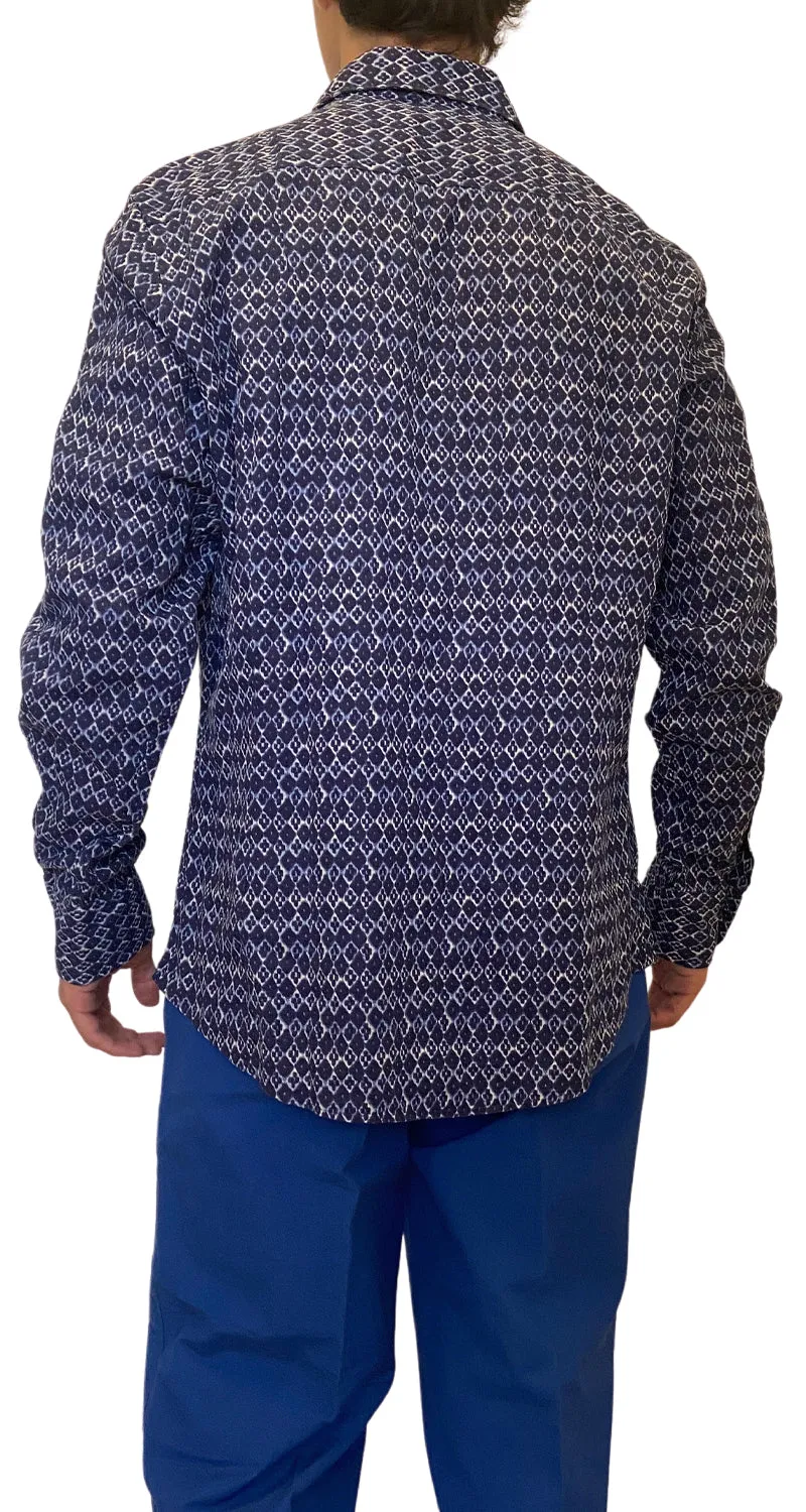 MASSIMO DUTTI Camisa Estampado Azul