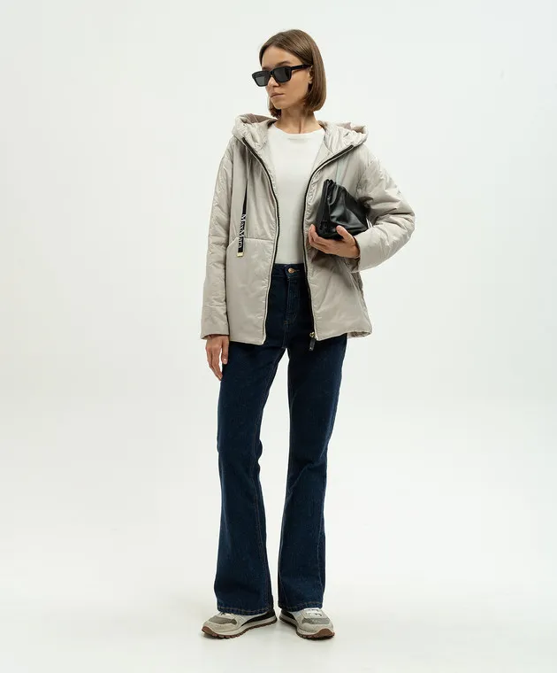 Max Mara GREENDA gray jacket with logo