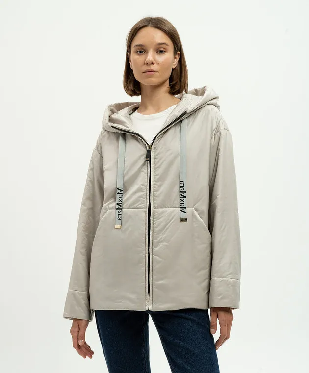 Max Mara GREENDA gray jacket with logo