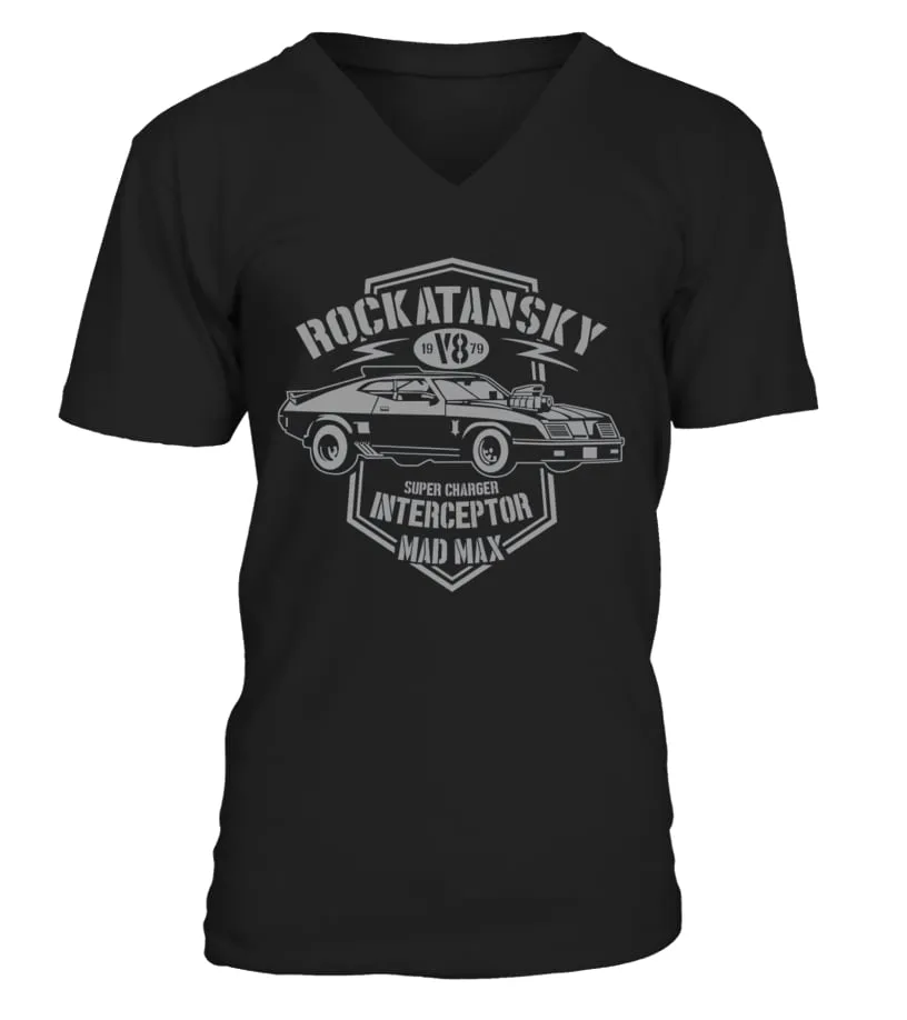 MDMX1003BK. MAD MAX INTERCEPTOR CLASSIC TSHIRT1 CAMISETA CUELLO EN V UNISEX