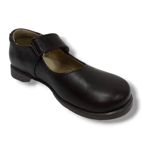 Merceditas Colegial Acebos 2447 MARRON CORDONETS