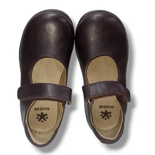 Merceditas Colegial Acebos 2447 MARRON CORDONETS