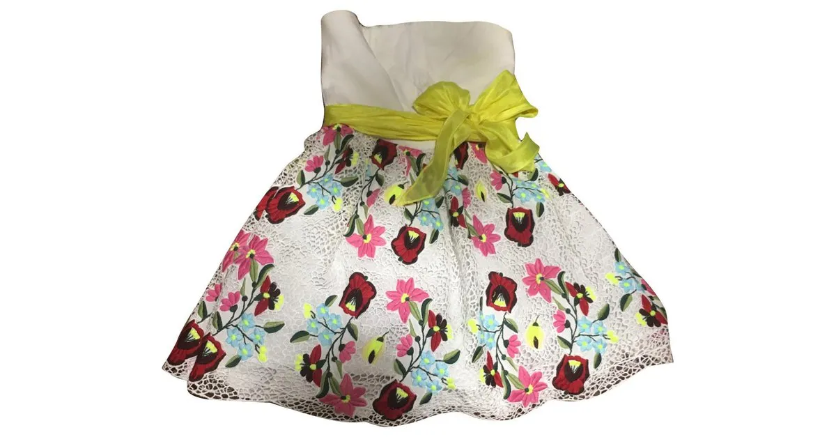 Mini vestido manoush Rosa Blanco Roja Azul Multicolor Verde Amarillo 