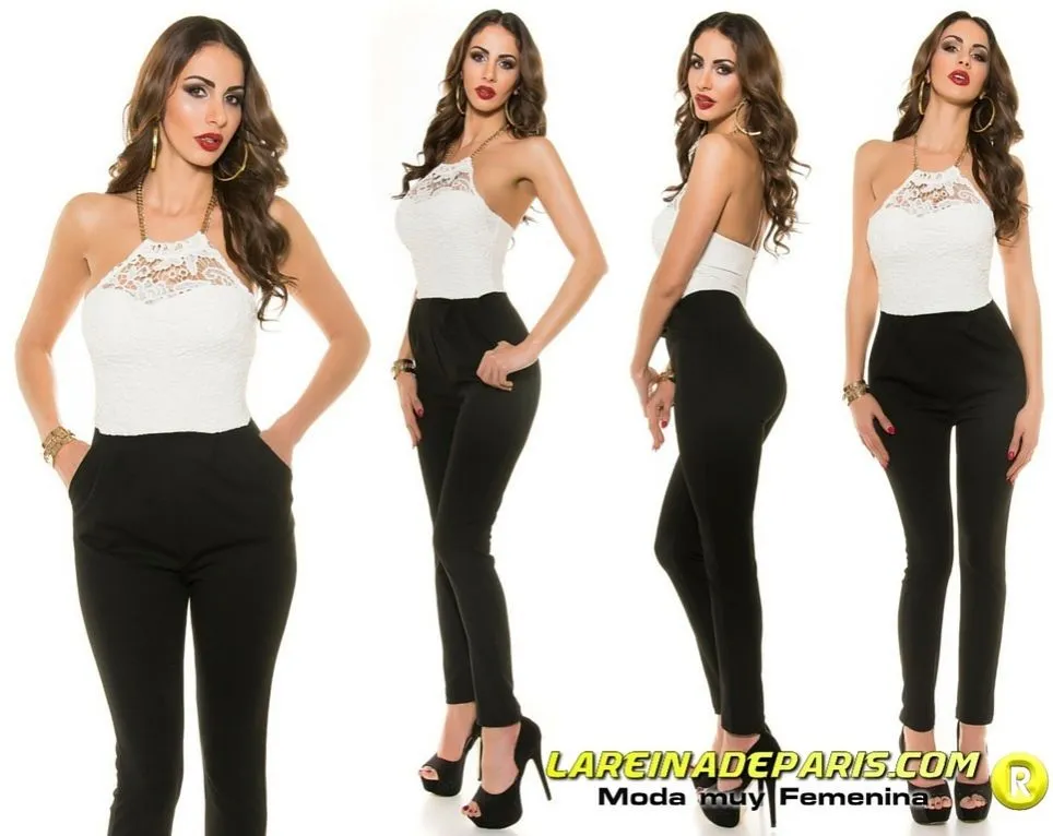 Mono ajustado halter blanco 
