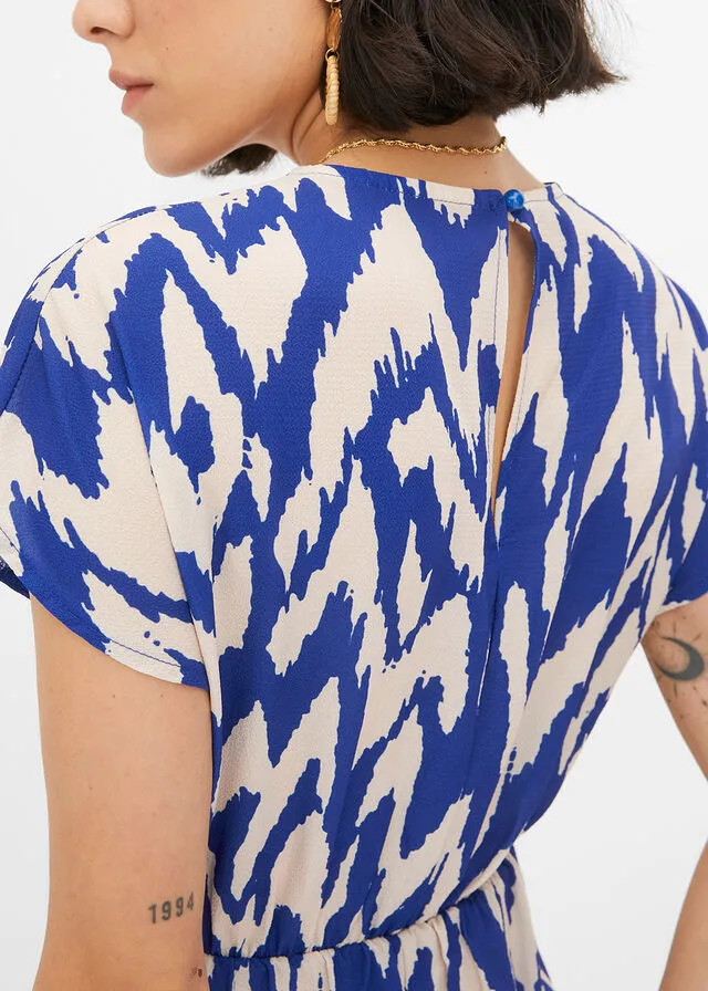 MONO AZULCREMA CON ESTAMPADO GRáFICO
