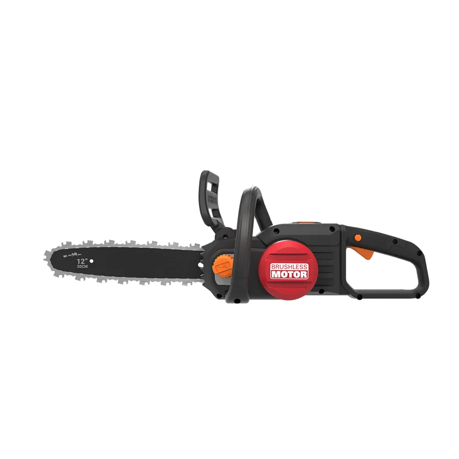 motosierra sin escobillas 20V de 30cm con batería de 4.0Ah y cargador