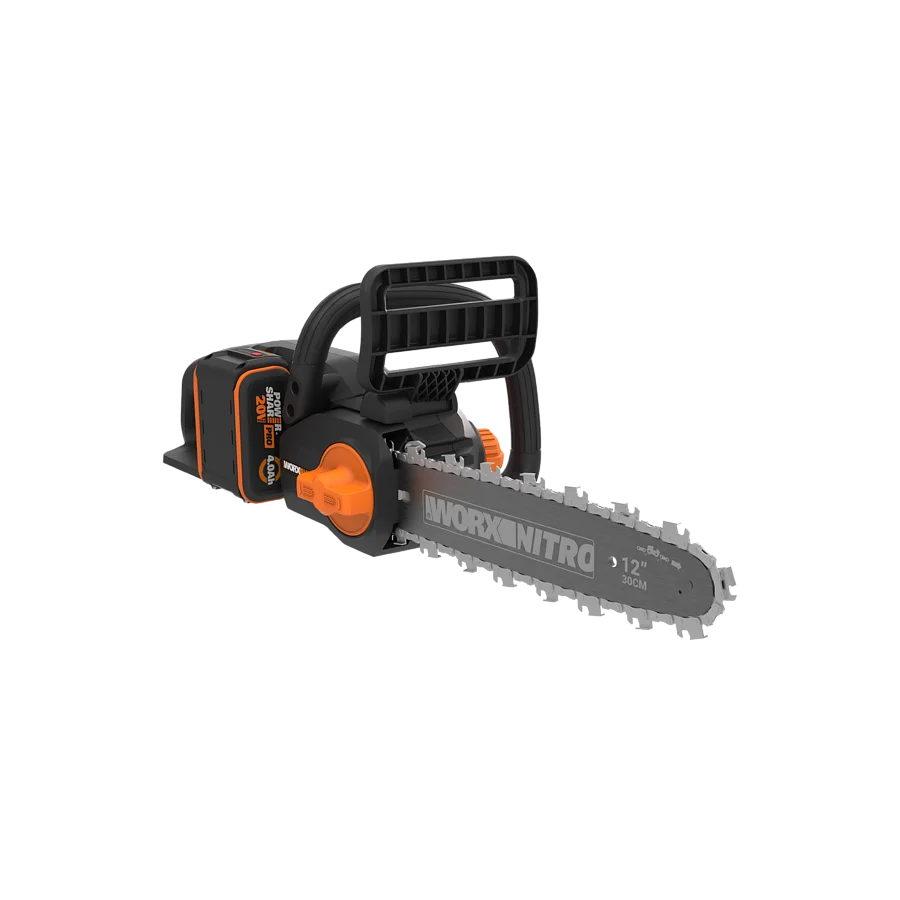 motosierra sin escobillas 20V de 30cm con batería de 4.0Ah y cargador