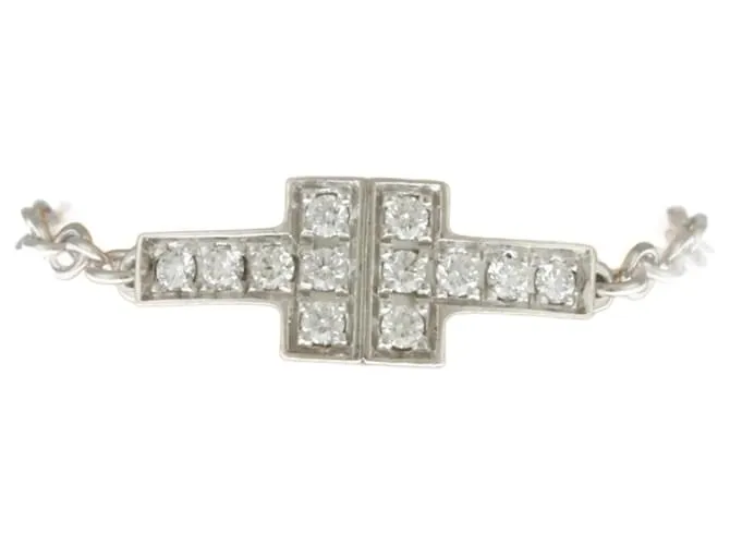Otras joyas Anillo de cadena de diamante en oro blanco de 18K Tiffany & Co. Plata 