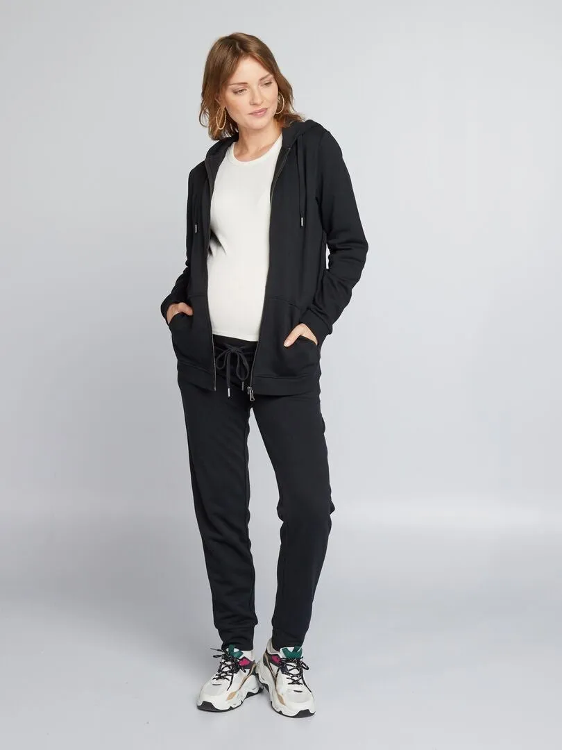 PANTALóN PREMAMá DE FELPA  NEGRO