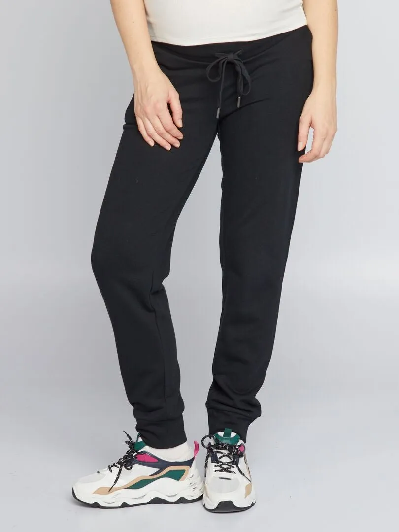PANTALóN PREMAMá DE FELPA  NEGRO