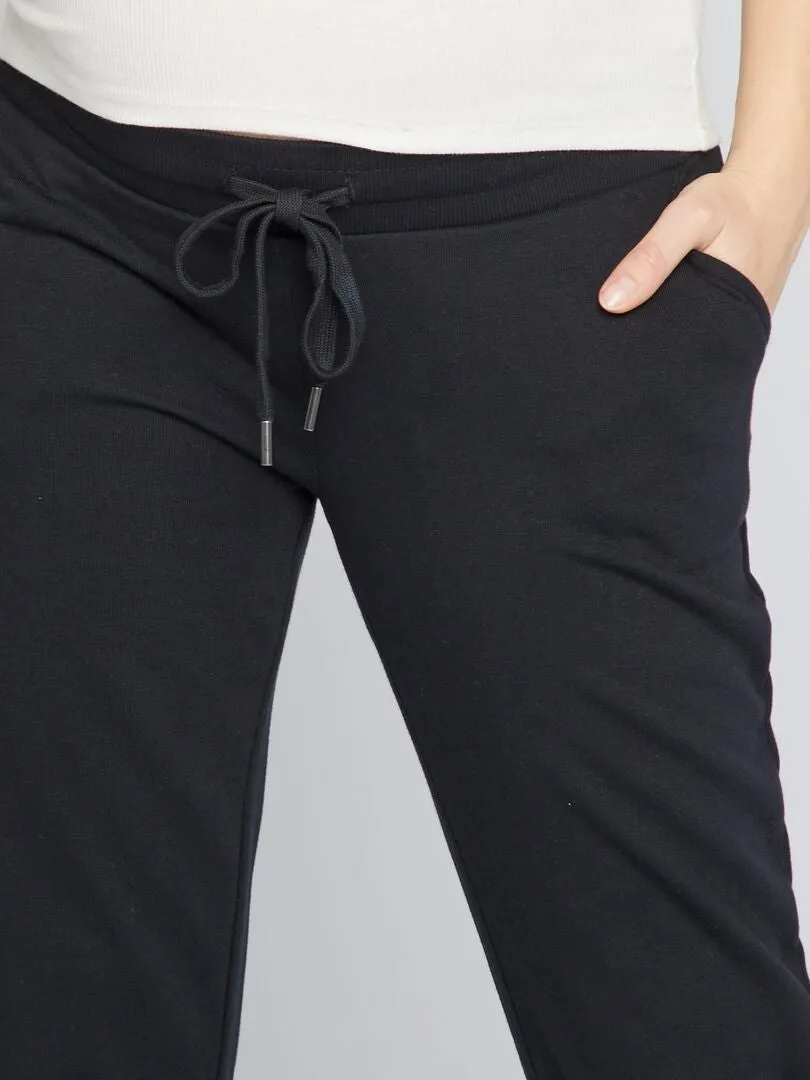 PANTALóN PREMAMá DE FELPA  NEGRO