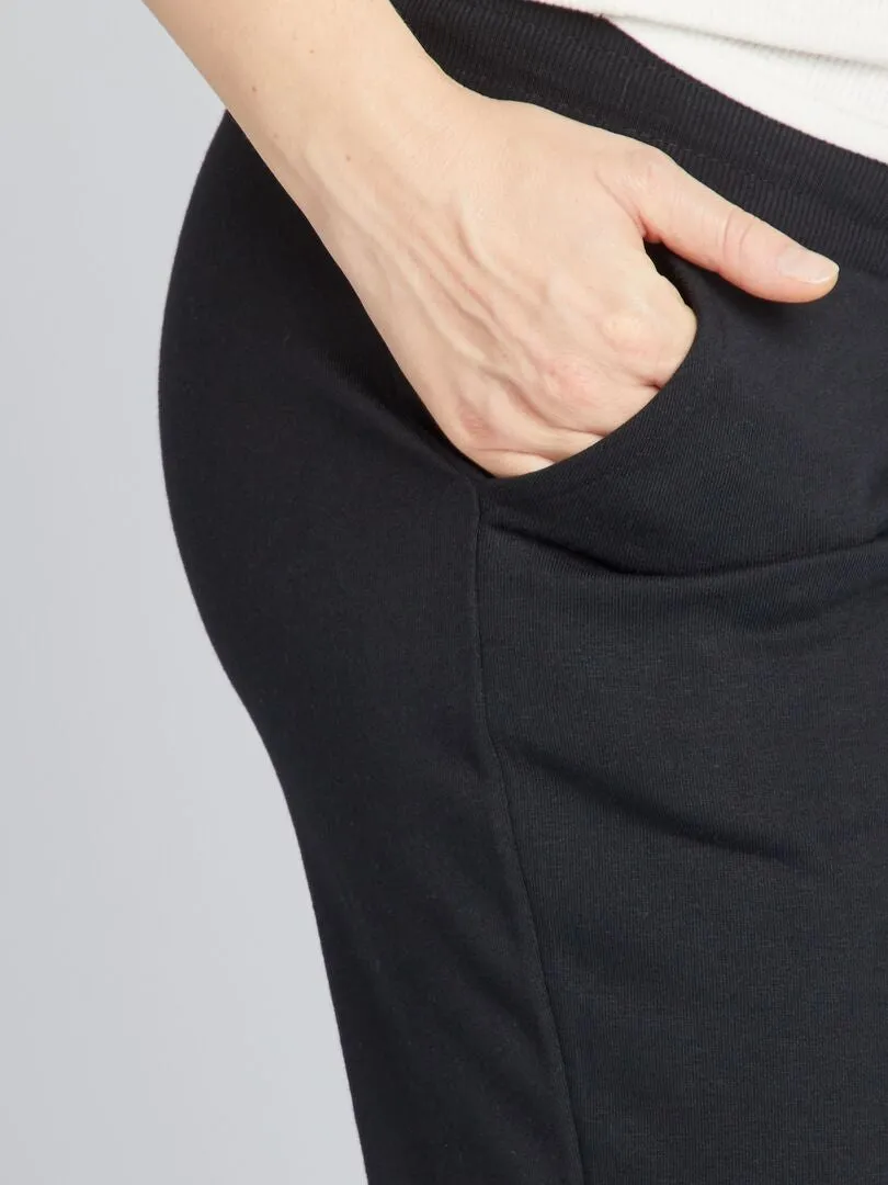 PANTALóN PREMAMá DE FELPA  NEGRO