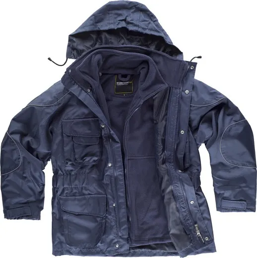 Parka desmontable con forro polar interior Marino