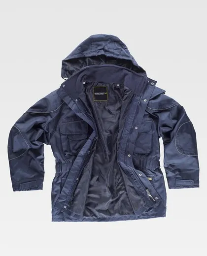 Parka desmontable con forro polar interior Marino