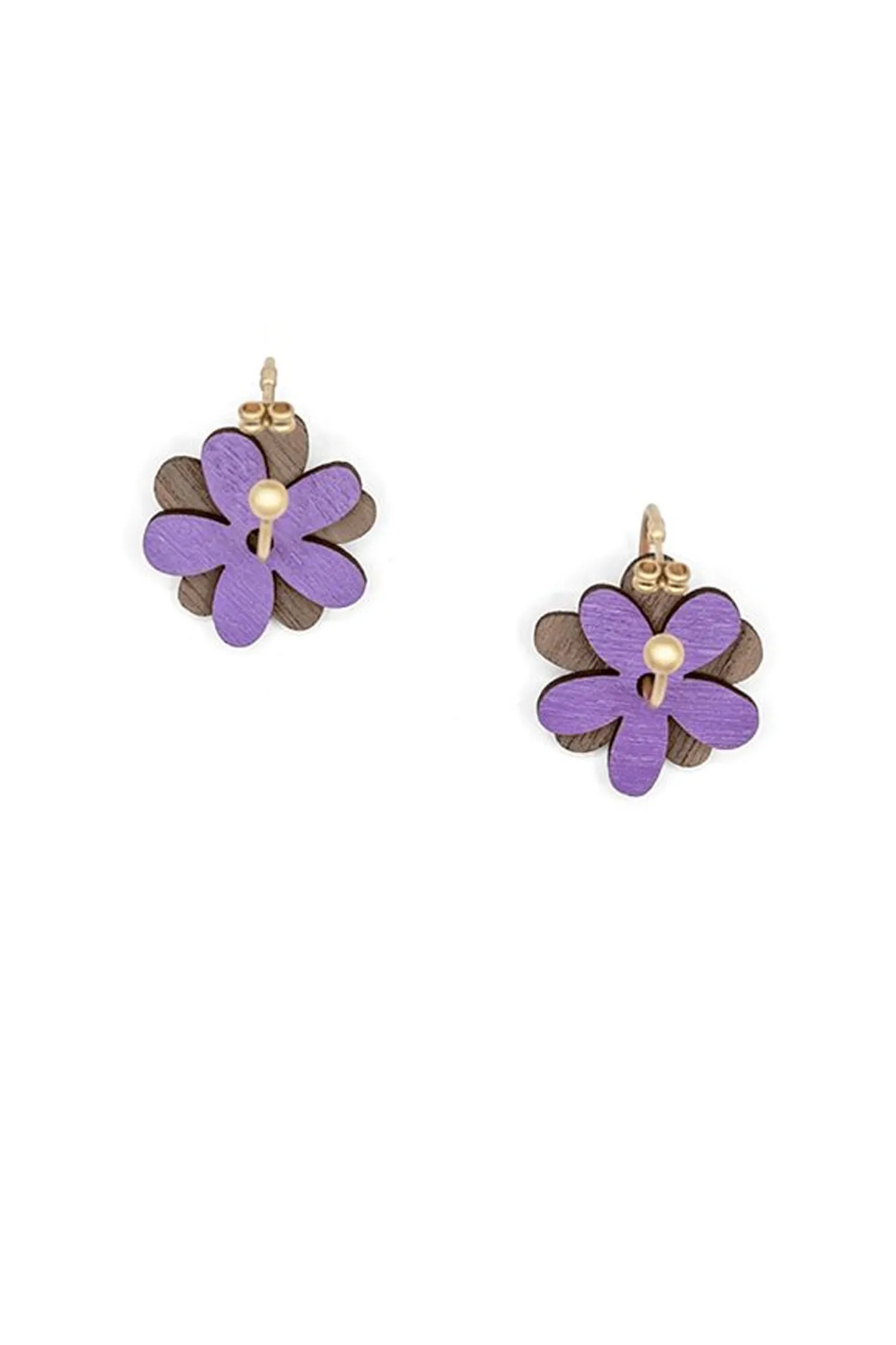 Pendientes de madera PINK MAGNOLIA
