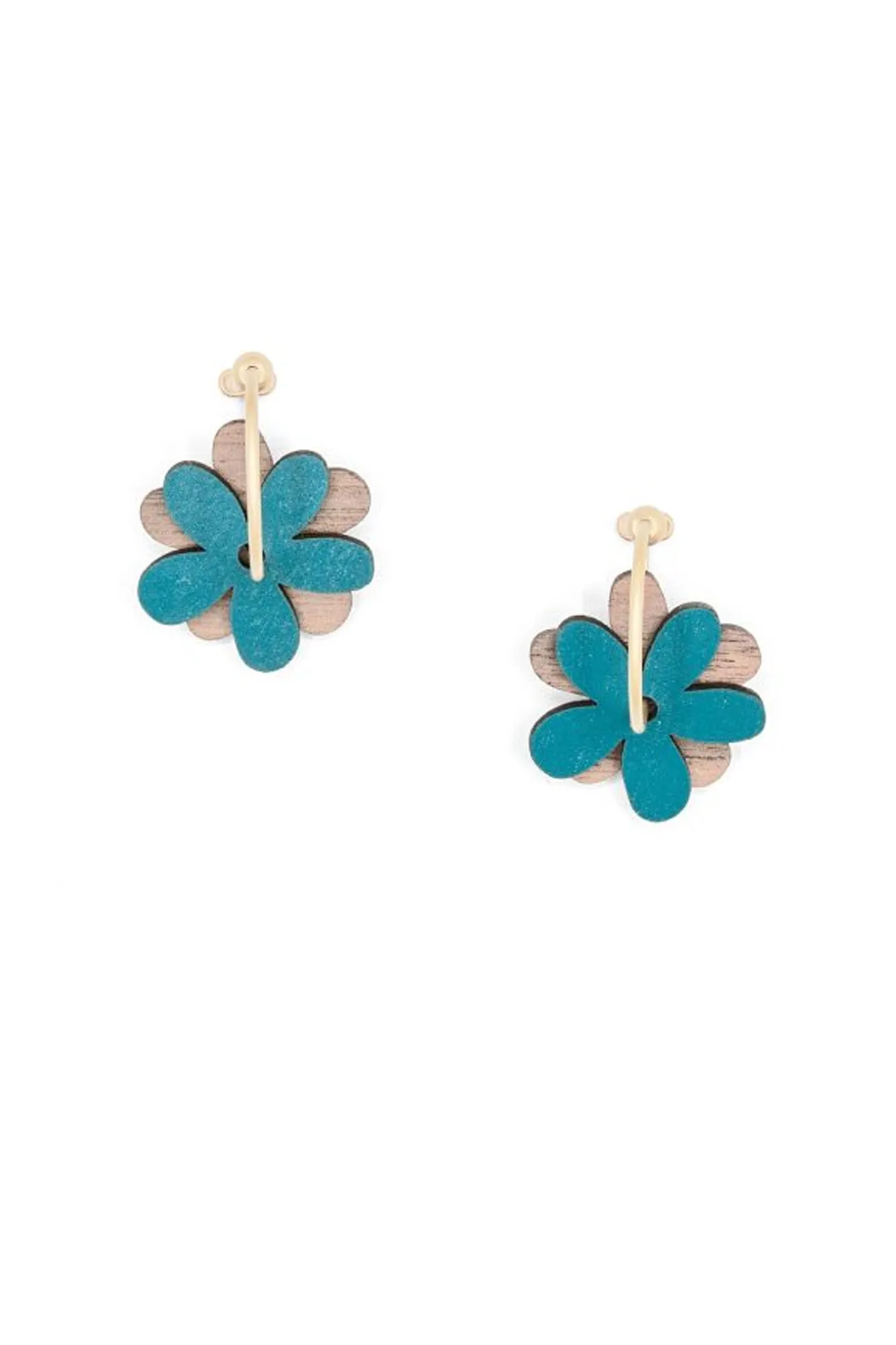 Pendientes de madera PINK MAGNOLIA