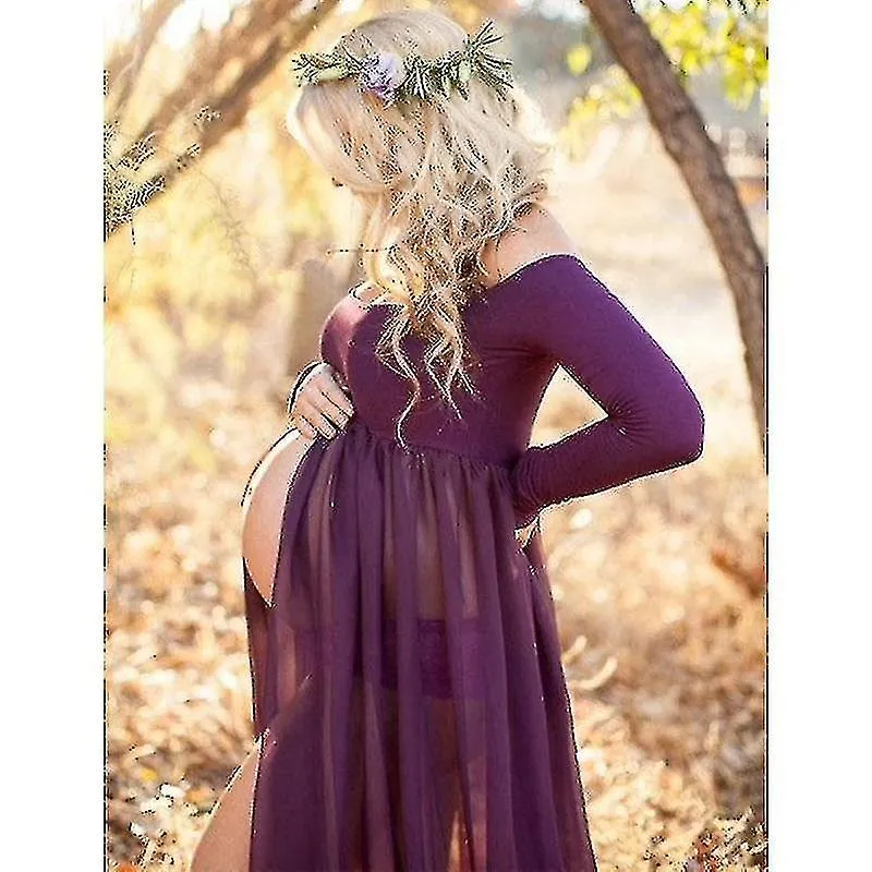 Photo Shoot Maxi Gown Dresses Maternity Clothes For Pregnant Women