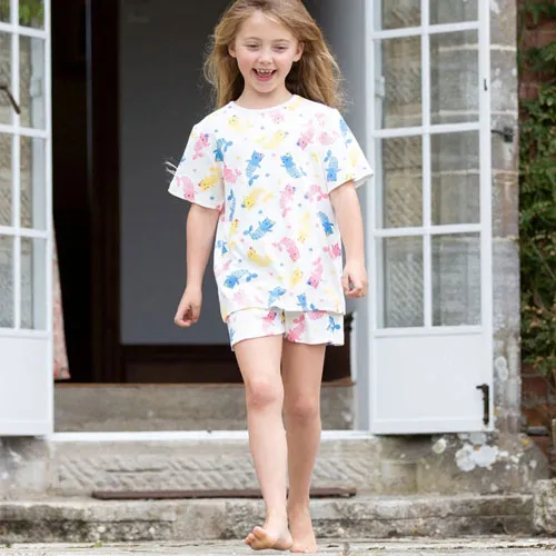 Pijama 100% algodón orgánico niña, talla 6 años