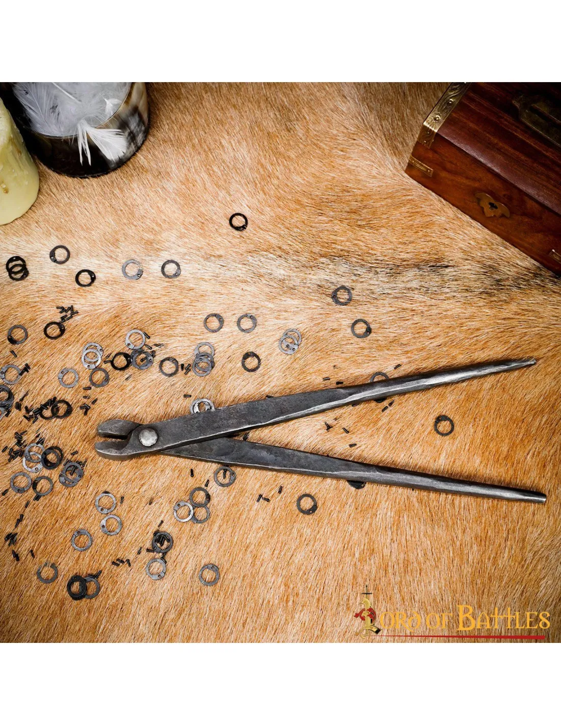 Remachadora para cotas de malla con anillas de 9 mm.