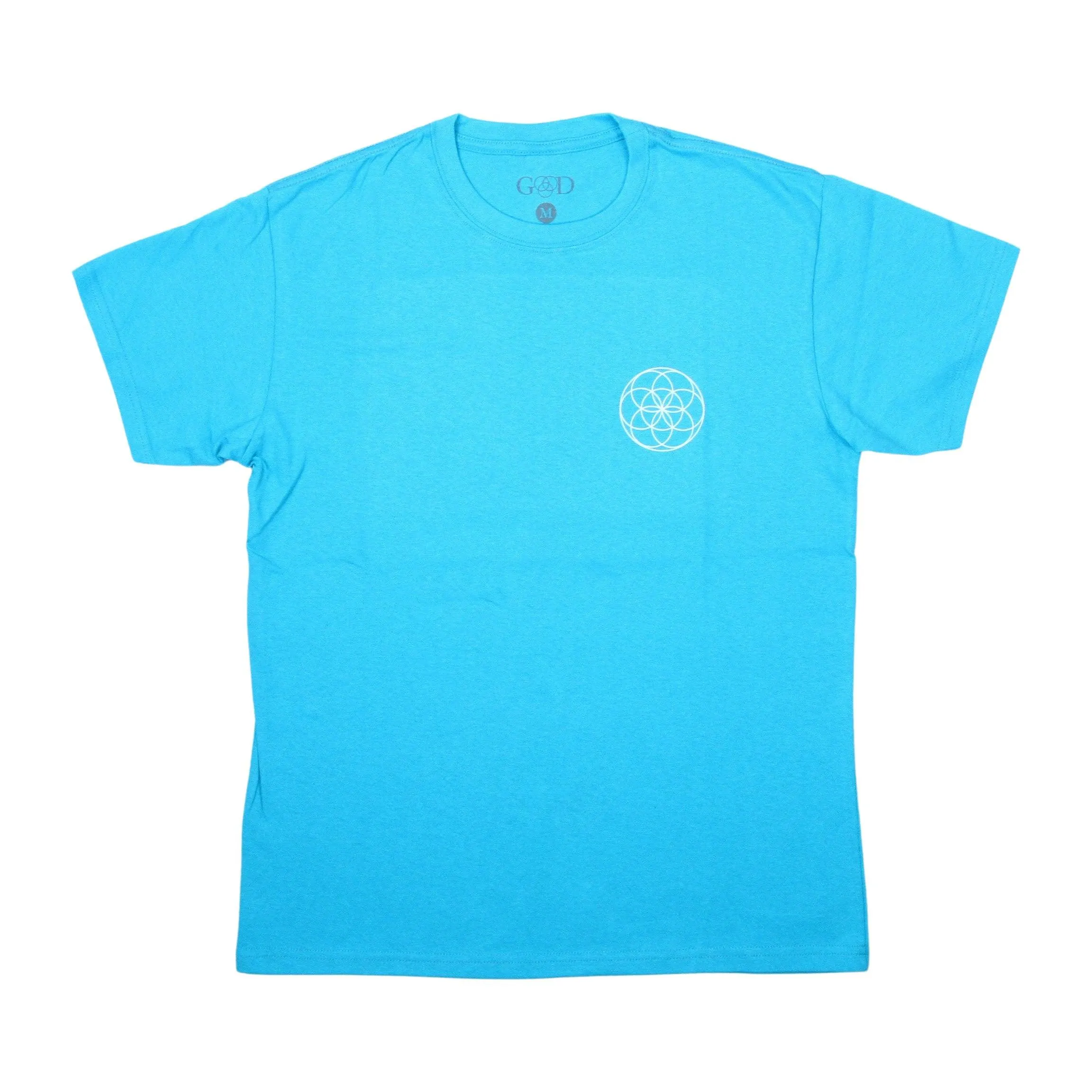 Remera Good God Flower Geo Turquesa
