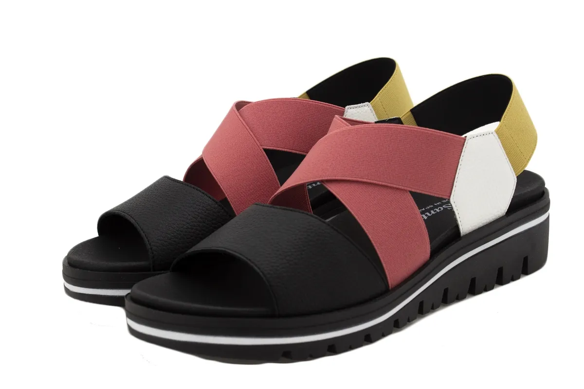 Removable Insole Sandal Black Leather