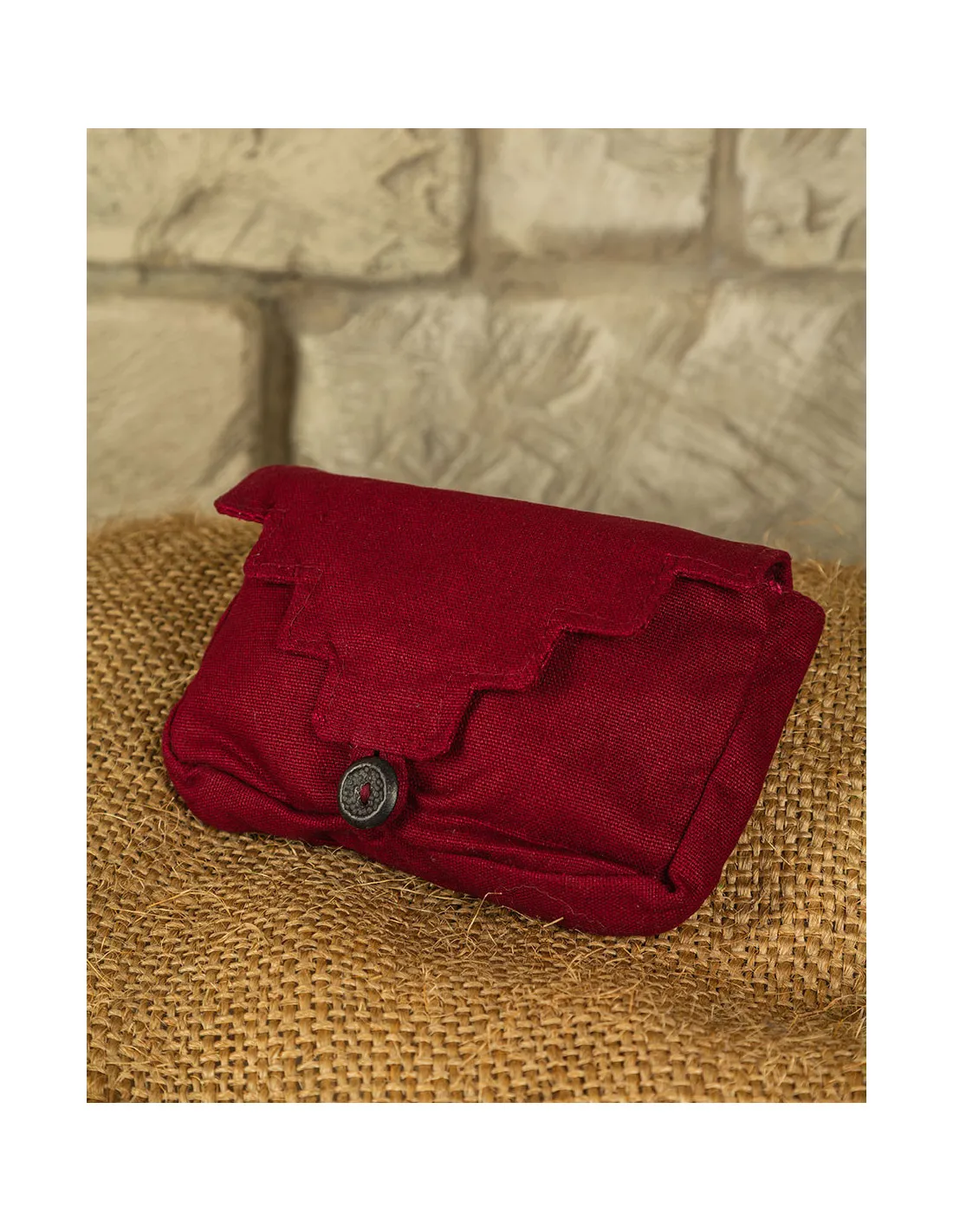 Riñonera medieval de algodón rojo modelo Borchard