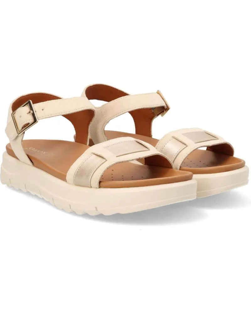 SANDALIAS DE MUJER GEOX SANDALIA COMFORT DE MUJER C5258 SAND LT GOLD