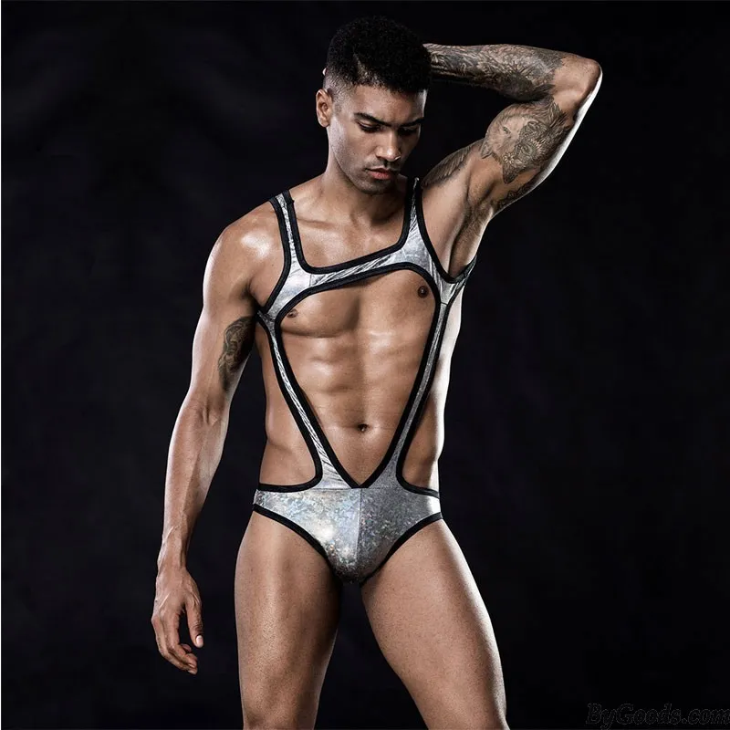  Sexy Jockstrap Leotard Underwear Thong Jumpsuit Wrestling Singlet Bodysuit Gay Athletic Supporter Erotic Sissy Men's Lingerie