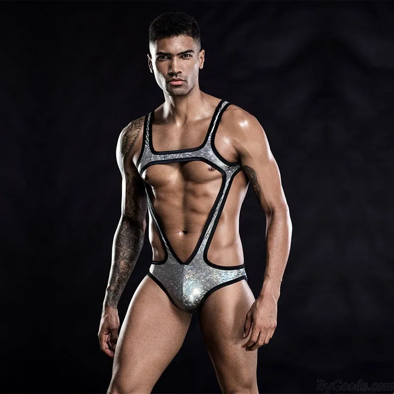  Sexy Jockstrap Leotard Underwear Thong Jumpsuit Wrestling Singlet Bodysuit Gay Athletic Supporter Erotic Sissy Men's Lingerie