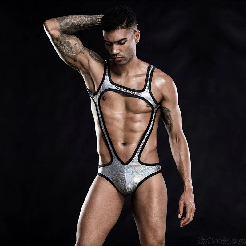  Sexy Jockstrap Leotard Underwear Thong Jumpsuit Wrestling Singlet Bodysuit Gay Athletic Supporter Erotic Sissy Men's Lingerie