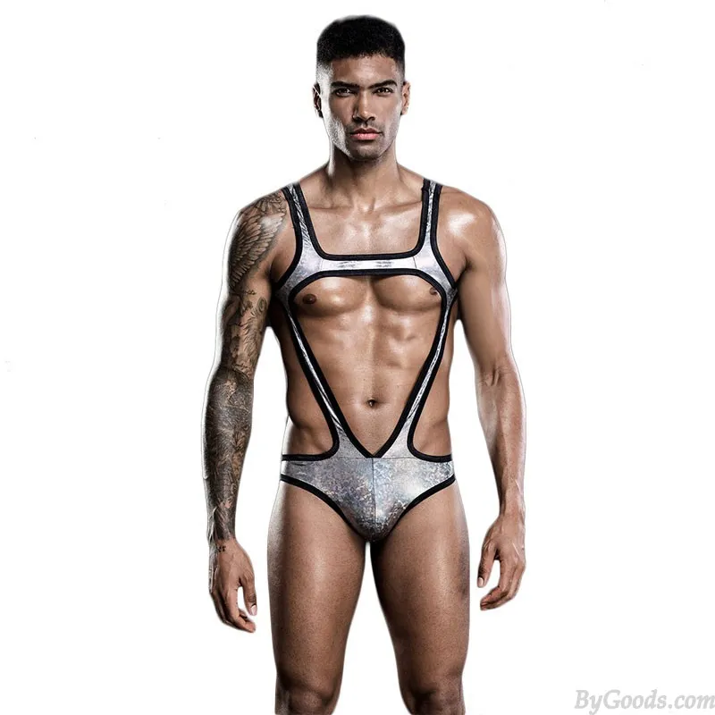  Sexy Jockstrap Leotard Underwear Thong Jumpsuit Wrestling Singlet Bodysuit Gay Athletic Supporter Erotic Sissy Men's Lingerie