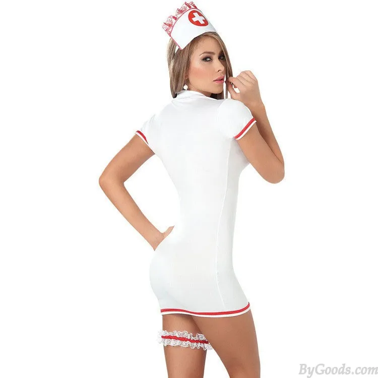 Sexy White Uniform Temptation Nurse Cosplay Dress Women Lingerie